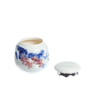Porcelain tea canister decorated 30g