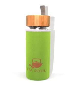Thermos case in green neoprene