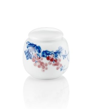 Porcelain tea canister decorated 30g