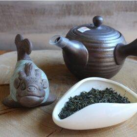 Kyusu giapponese Tokoname in ceramica marrone scuro 270 ml
