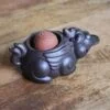909 Ceramic dragon tea figurine with ball