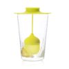 Mug in vetro con infusore giallo