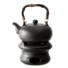 Black kettle with stove Lin's Ceramics Studio