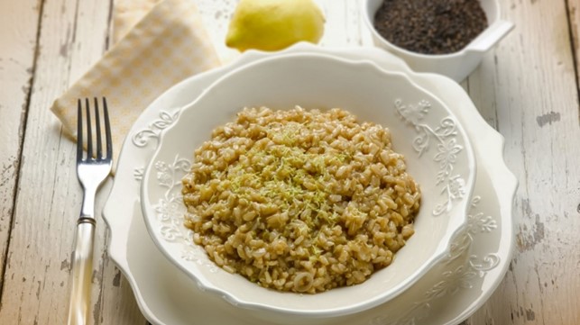 Risotto al limone e te nero Black Dragon