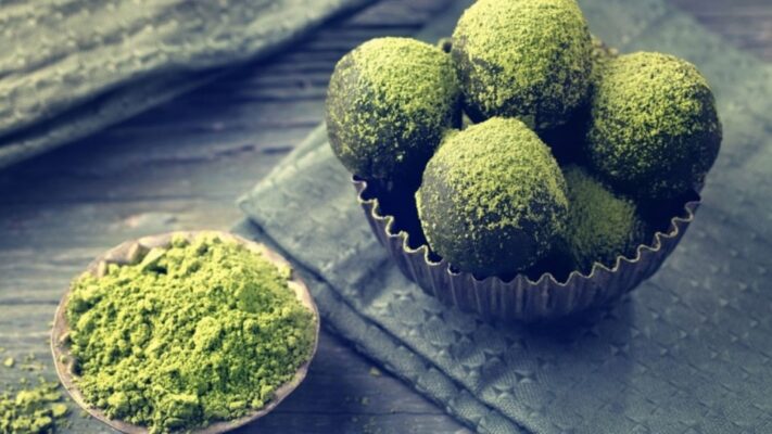 Matcha tea truffles
