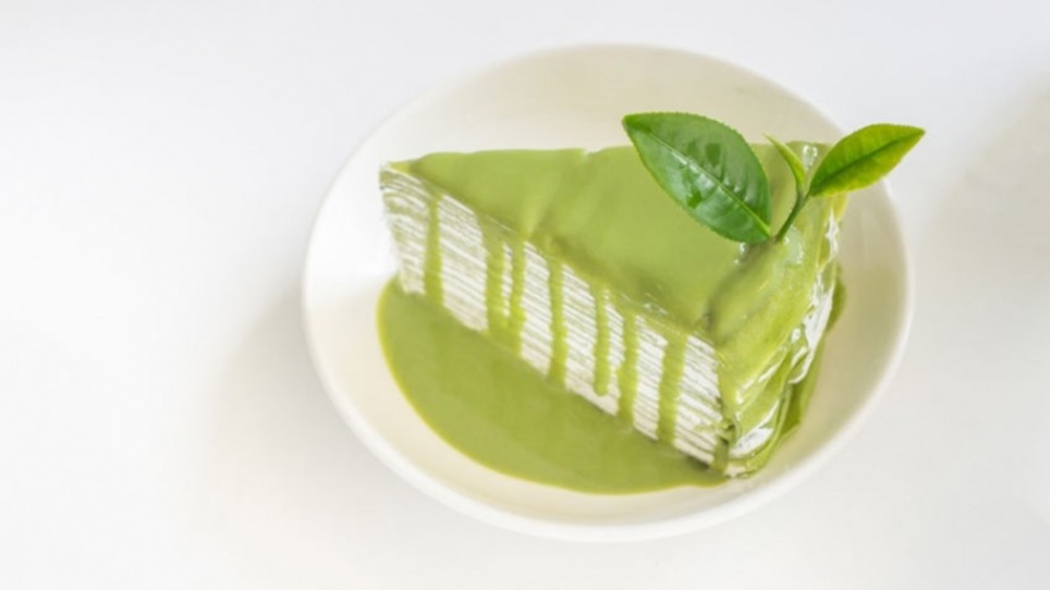 orta di crepes al tè matcha