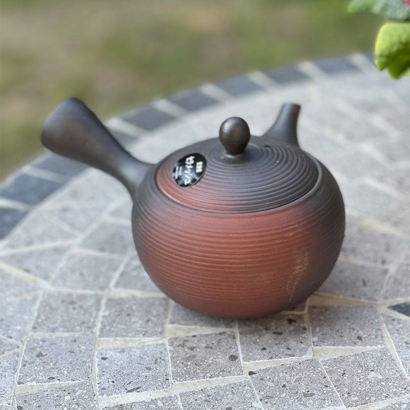 Kyusu Brown Striped Teapot