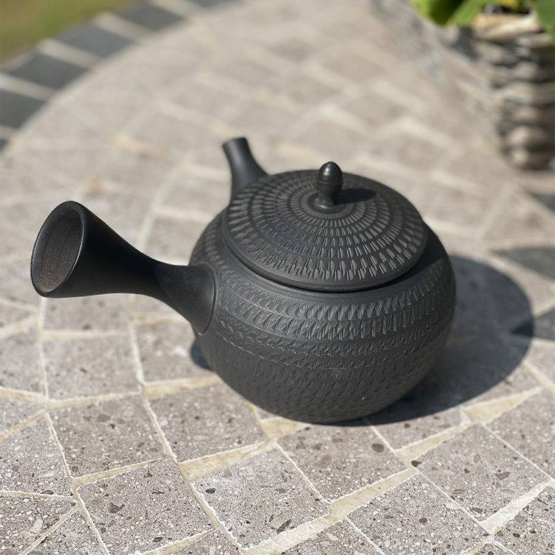 Black worked Kyusu teapot